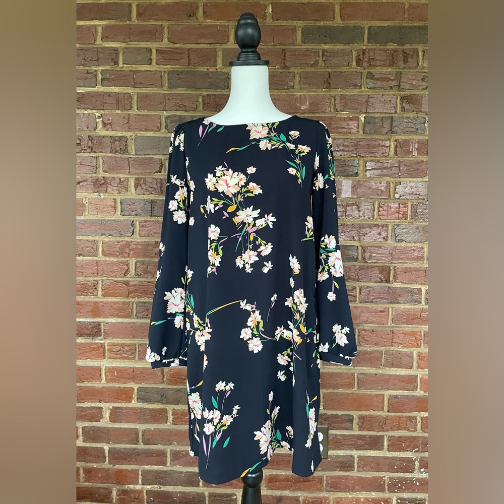 Navy floral dress
